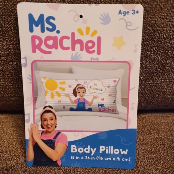 Body Pillow Large RARE Ms. Rachel Kids Toddler Adult Bedroom Comfortable Pillow - Picture 5 of 5